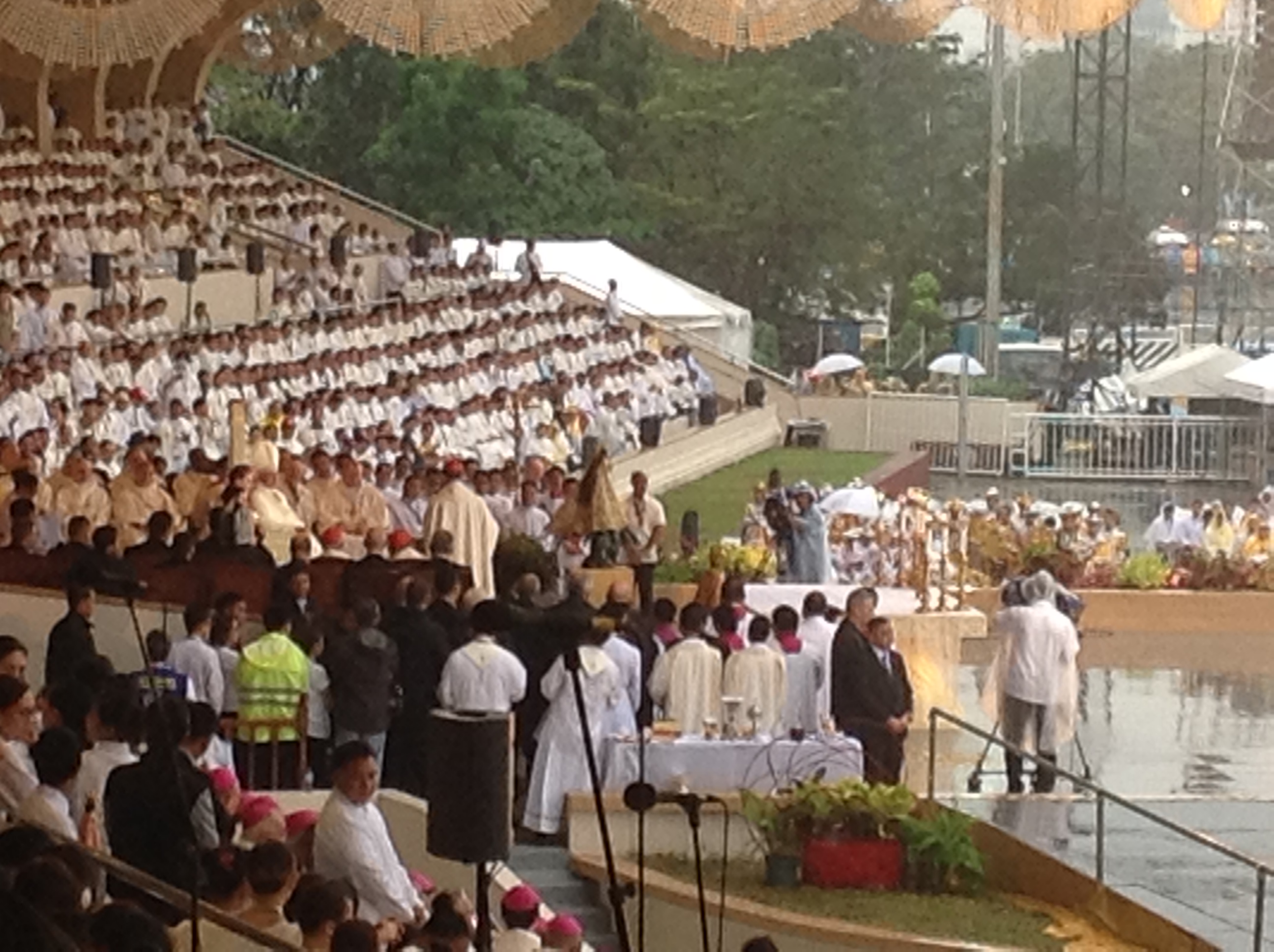 I took this during the words of gratitude delivered by Luis Antonio Cardinal Tagle, DD for Pope Francis' visit to the Philippines.
