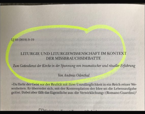 Liturgy, Liturgical Studies, and the Sexual Abuse of Minors by Catholic Priests
