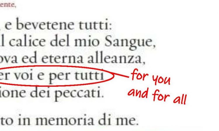 Italian Missal: “For you and for all,” 3-Year Collects