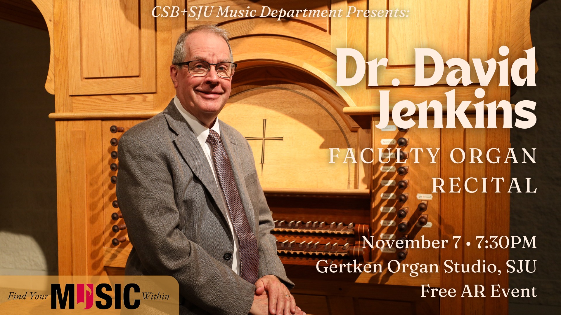 David Jenkins Organ Concert at Saint John’s University